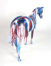 PATRIOTIC PUNCH RIBBON CANDY- OOAK RIBBON CANDY WEANLING MODEL HORSE BY KAYLA WESSE WHS 19