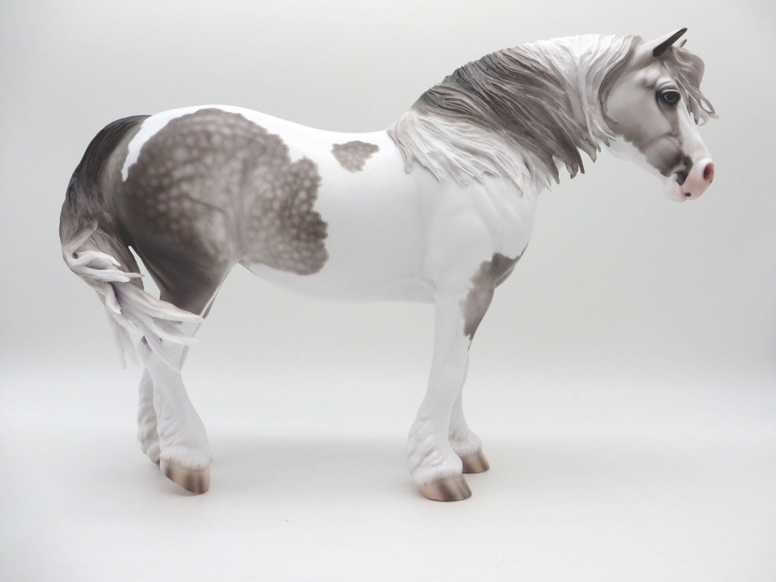 Dana - OOAK Dapple Gray Tobiano Draft Mare Painted By Caroline Boydston  #5