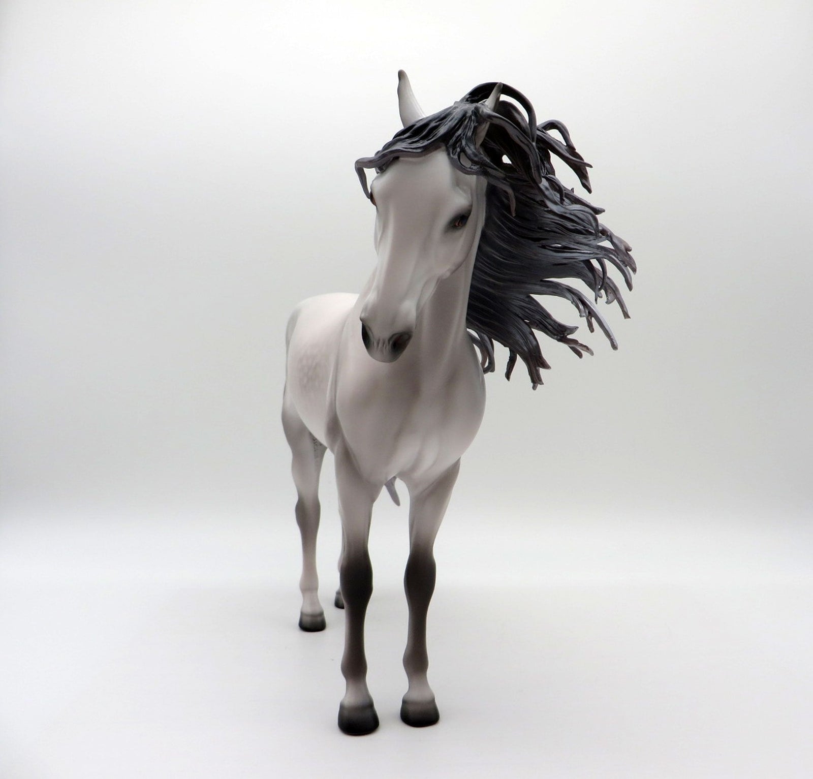 Vesuvius - OOAK Dapple Gray Andalusian Painted By Caroline Boydston #6