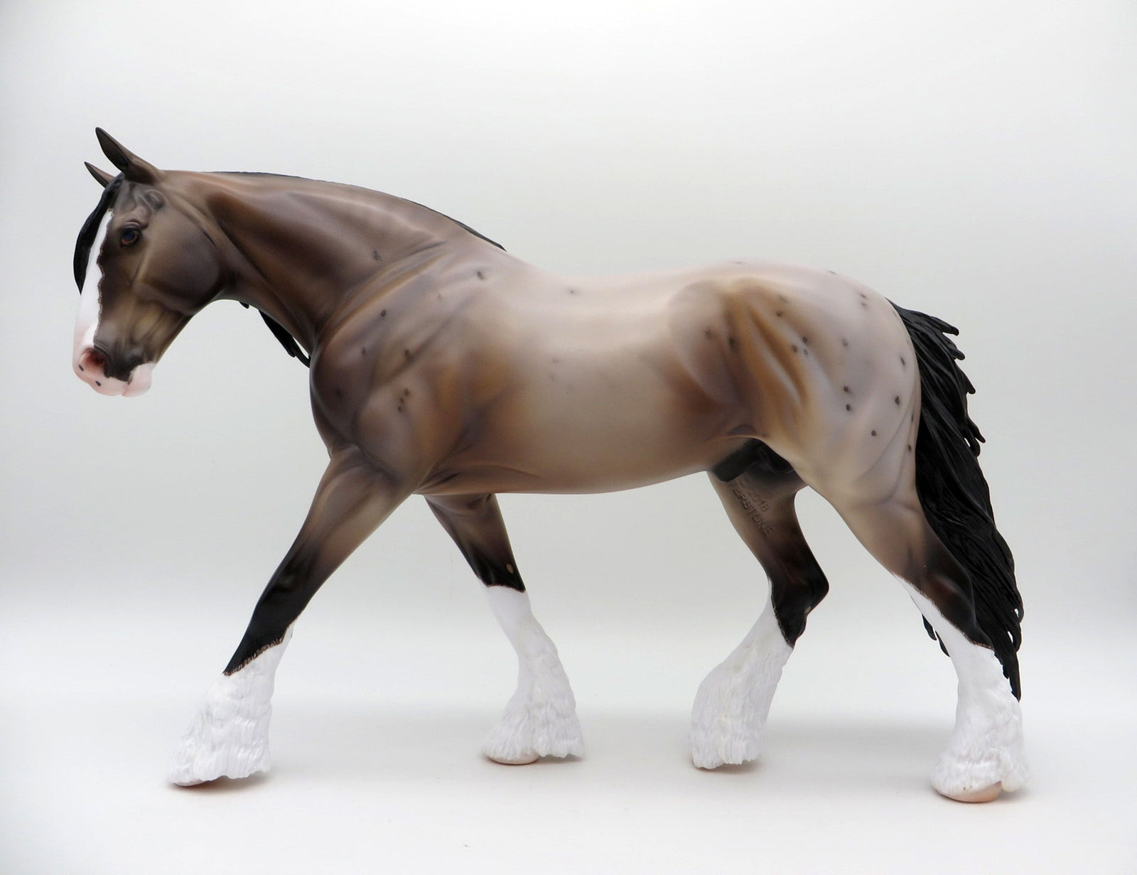 Weisshorn - OOAK Bay Roan Irish Draught Painted By Caroline Boydston #8