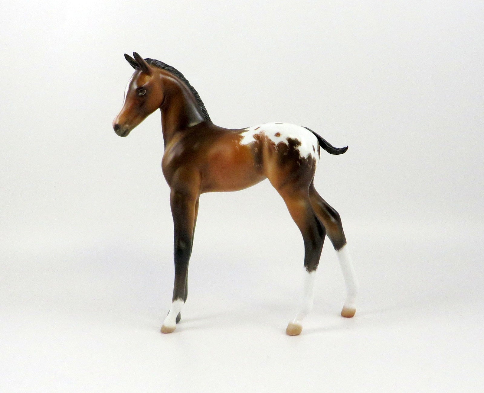 PIERS-OOAK BAY APPALOOSA ETCHED ARAB FOAL MODEL HORSE EQ 19