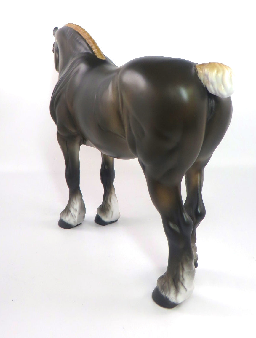 PILLOW TALK TIME-OOAK LIVER CHESTNUT HEAVY DRAFT MARE MODEL HORSE PJ 2020