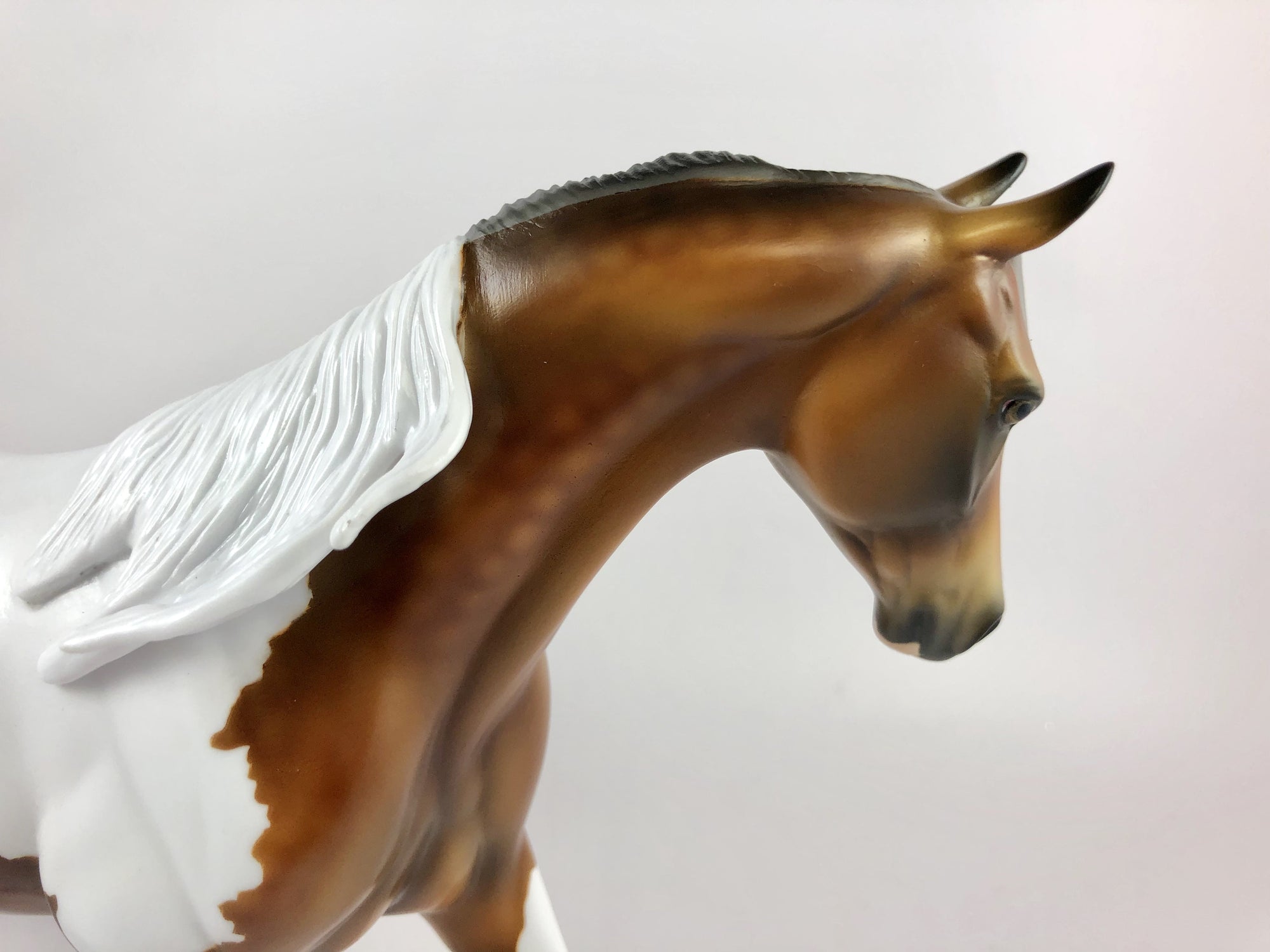 PIVOT -OOAK DAPPLE BAY PINTO PONY MODEL HORSE BY AUDREY DIXON 10/4/19