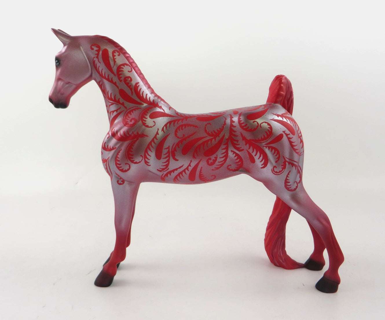 POINSETTIA -- OOAK RED CHRISTMAS DECORATOR  PEBBLE  BY DAWN QUICK WHS19