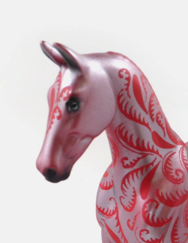 POINSETTIA -- OOAK RED CHRISTMAS DECORATOR  PEBBLE  BY DAWN QUICK WHS19