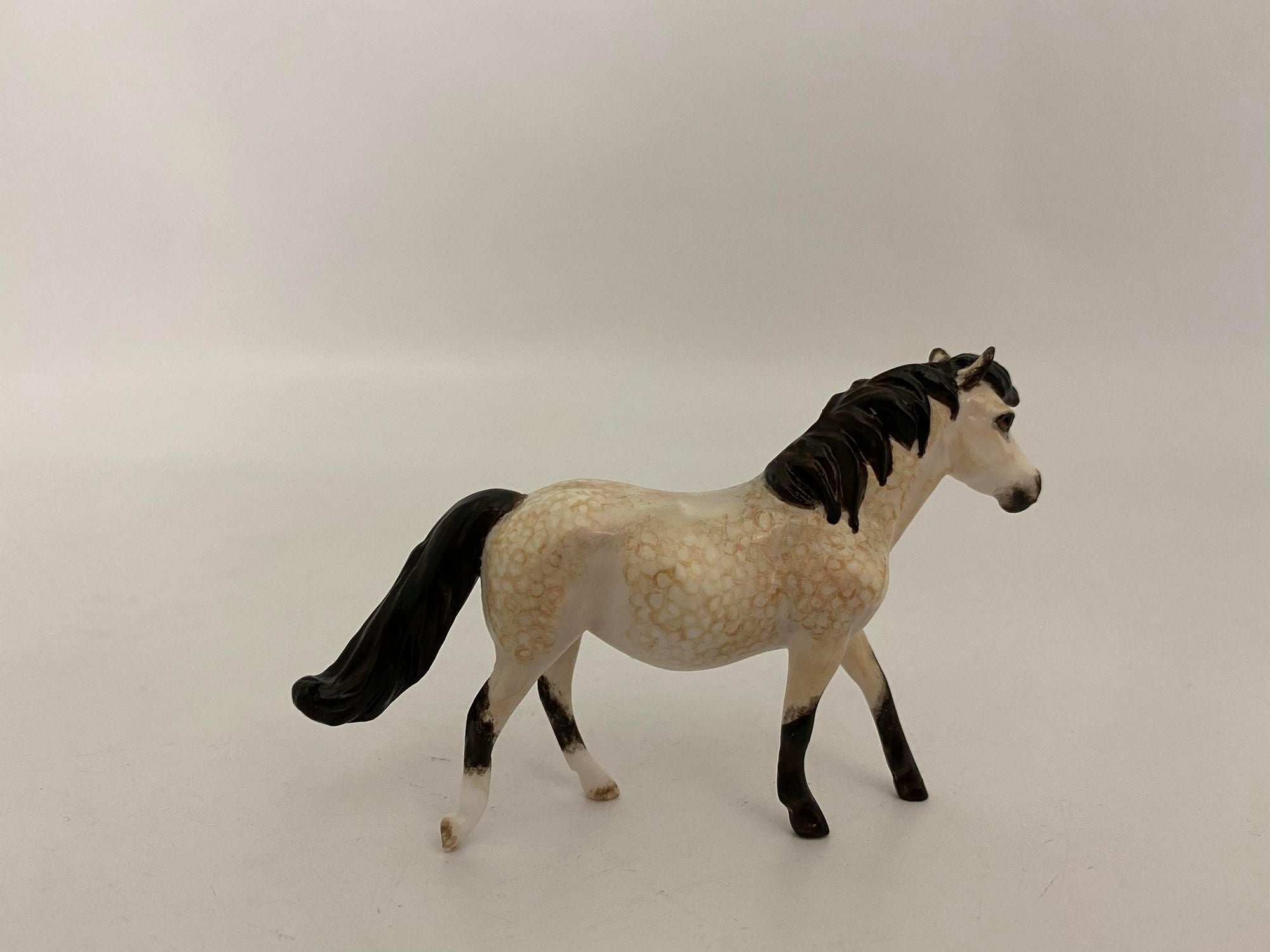 Itsy-OOAK Dapple Buckskin Pony Chip Painted By Andrea Thompson 12/30/20