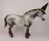 WITCHY POO -LE-10 HALLOWEEN SOCK DECORATOR WITH HAT HEAVY DRAFT MARE MODEL HORSE MM 19
