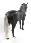 POPCORN BAR -- OOAK DARK DAPPLE GREY ANDALUSIAN MODEL HORSE BY AUDREY DIXON PJ 20