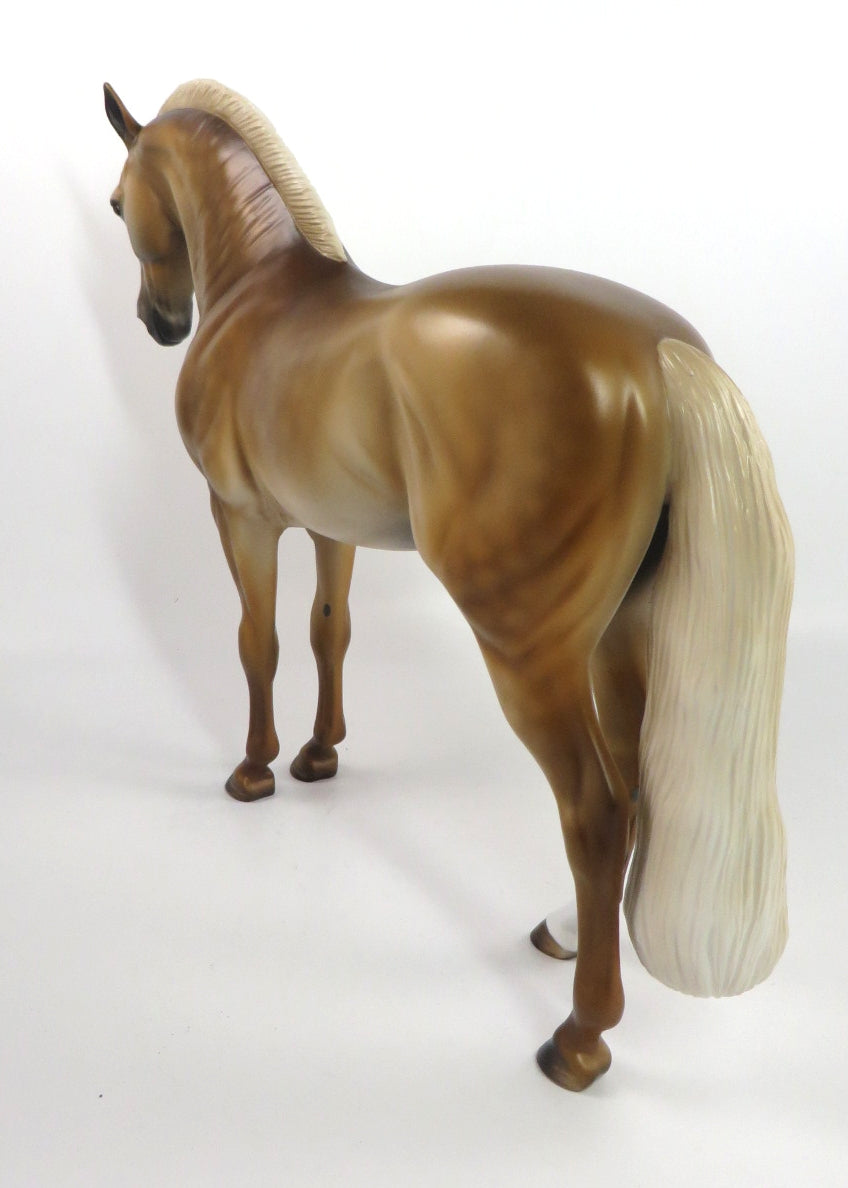 PRANK CALLS - OOAK LIGHT DAPPLED SOOTY PALAMINO ANDALUSIAN MODEL HORSE BY MISSY FOX  PJ20