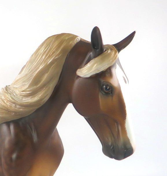 PRIMA-OOAK  STAR DAPPLE CHOCOLATE TENNESSEE WALKER BY SHERYL LEISURE 2/21/20