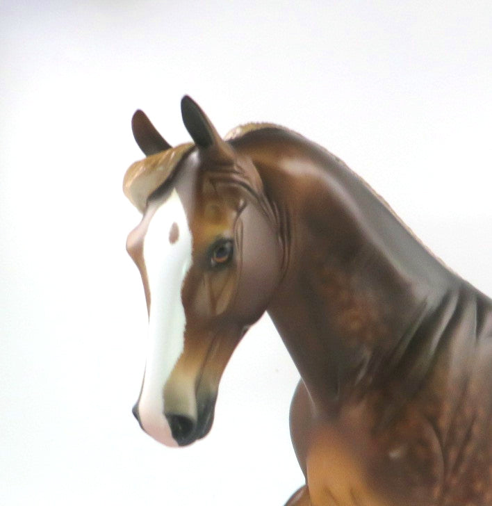 PRIMA-OOAK  STAR DAPPLE CHOCOLATE TENNESSEE WALKER BY SHERYL LEISURE 2/21/20
