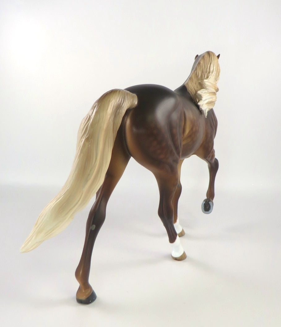 PRIMA-OOAK  STAR DAPPLE CHOCOLATE TENNESSEE WALKER BY SHERYL LEISURE 2/21/20