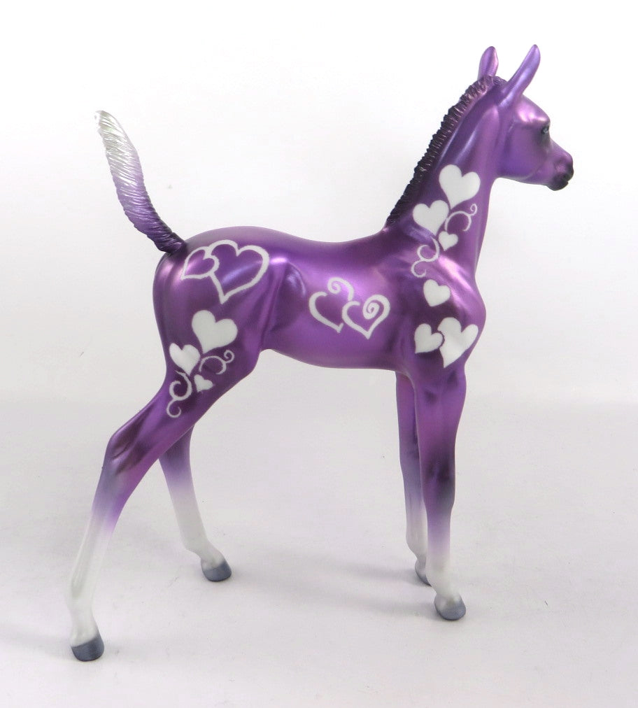 PRINCE OF HEARTS-OOAK PURPLE HEART ARABIAN FOAL MODEL HORSE 2/13/20