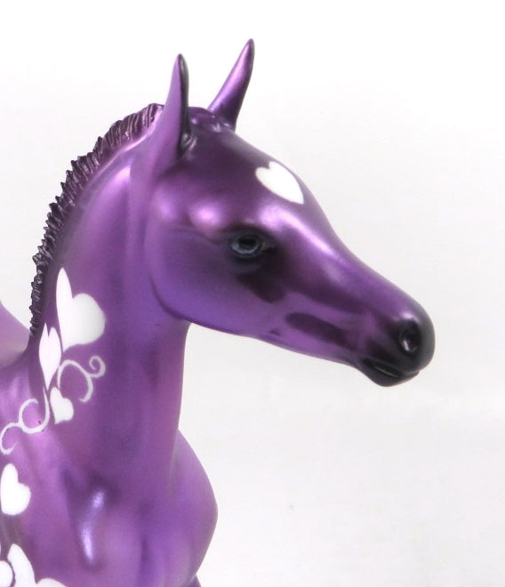 PRINCE OF HEARTS-OOAK PURPLE HEART ARABIAN FOAL MODEL HORSE 2/13/20