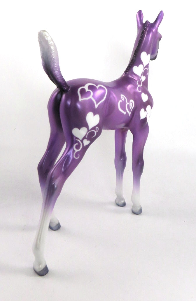 PRINCE OF HEARTS-OOAK PURPLE HEART ARABIAN FOAL MODEL HORSE 2/13/20