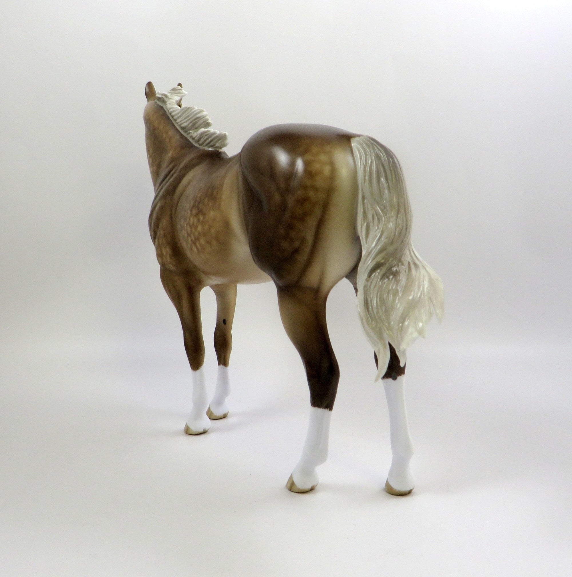 PUMPED UP-OOAK DAPPLE CHESTNUT ISH MODEL HORSE EQ 2019