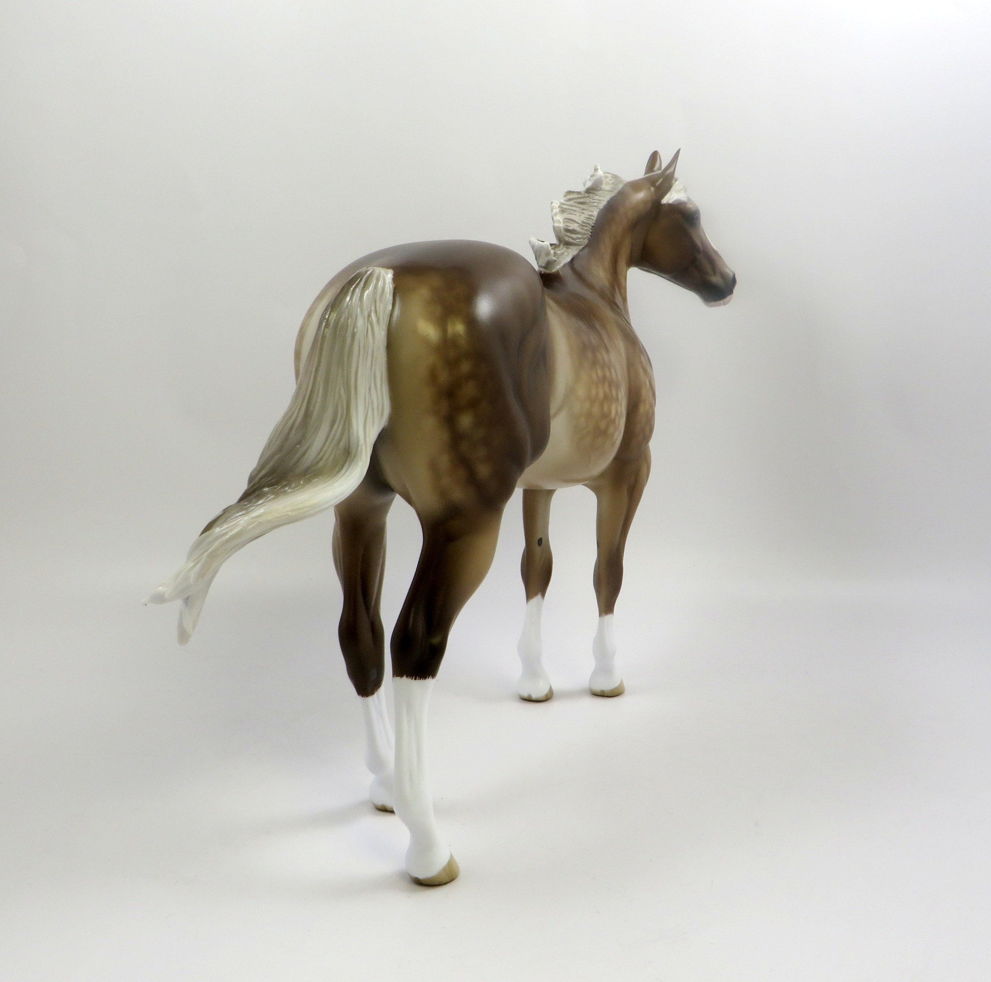 PUMPED UP-OOAK DAPPLE CHESTNUT ISH MODEL HORSE EQ 2019