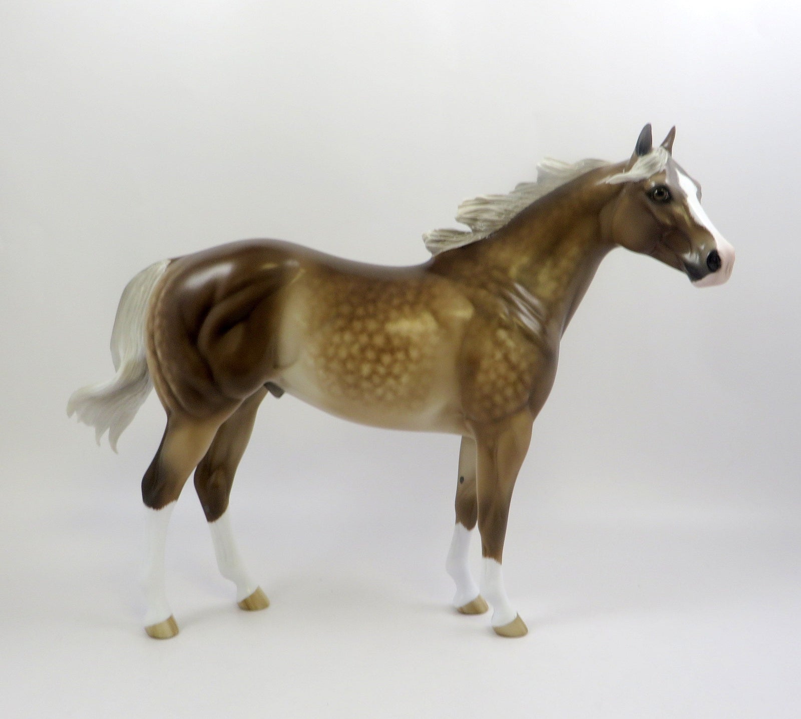 PUMPED UP-OOAK DAPPLE CHESTNUT ISH MODEL HORSE EQ 2019