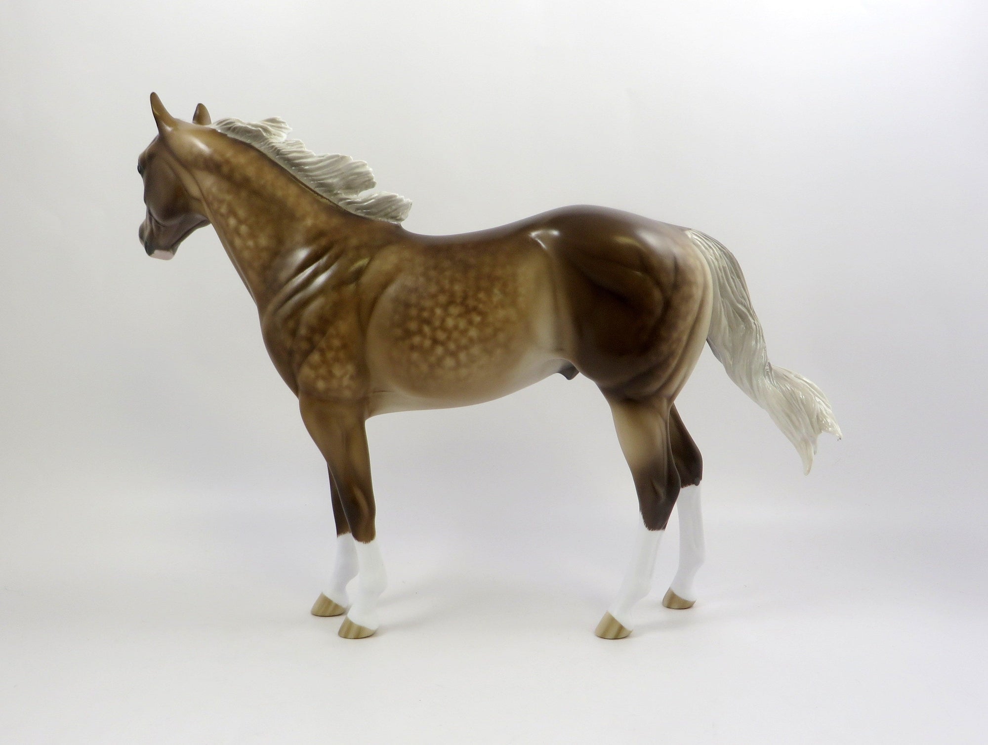 PUMPED UP-OOAK DAPPLE CHESTNUT ISH MODEL HORSE EQ 2019