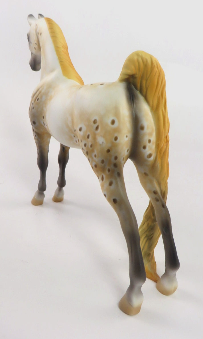 PUMPKIN PIE - OOAK GOLDEN LEOPARD APPY SADDLEBRED PEBBLE  BY AL KATT WHS19