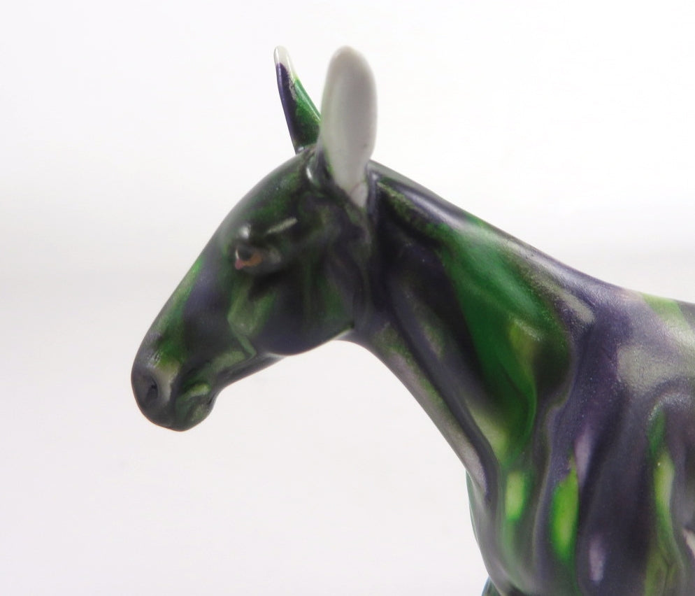 PURPLE PICKLE - OOAK PURPLE &amp; GREEN MULE CHIP DECORATOR BY KAYLA WESSE WHS19
