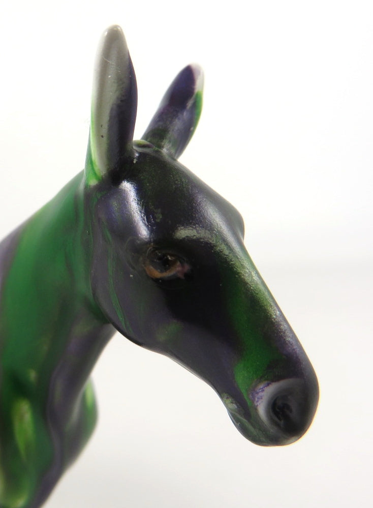 PURPLE PICKLE - OOAK PURPLE &amp; GREEN MULE CHIP DECORATOR BY KAYLA WESSE WHS19