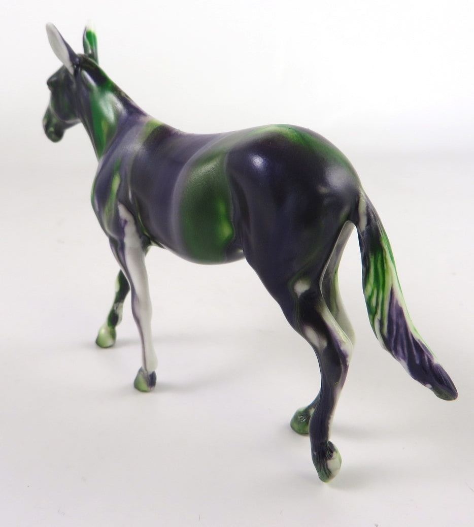 PURPLE PICKLE - OOAK PURPLE &amp; GREEN MULE CHIP DECORATOR BY KAYLA WESSE WHS19