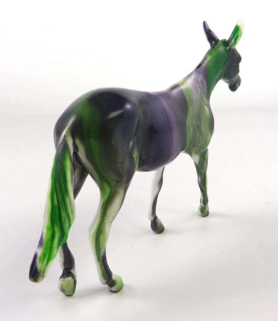 PURPLE PICKLE - OOAK PURPLE &amp; GREEN MULE CHIP DECORATOR BY KAYLA WESSE WHS19