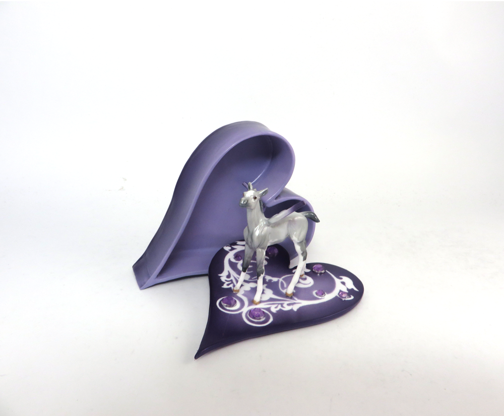 VIOLET- OOAK VALENTINES DECORATOR BOX WITH FOAL SB19