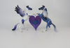 SWEET HEARTS- OOAK  DOUBLE REARING PEGACHIPS HEART VALENTINE DECORATOR SB19