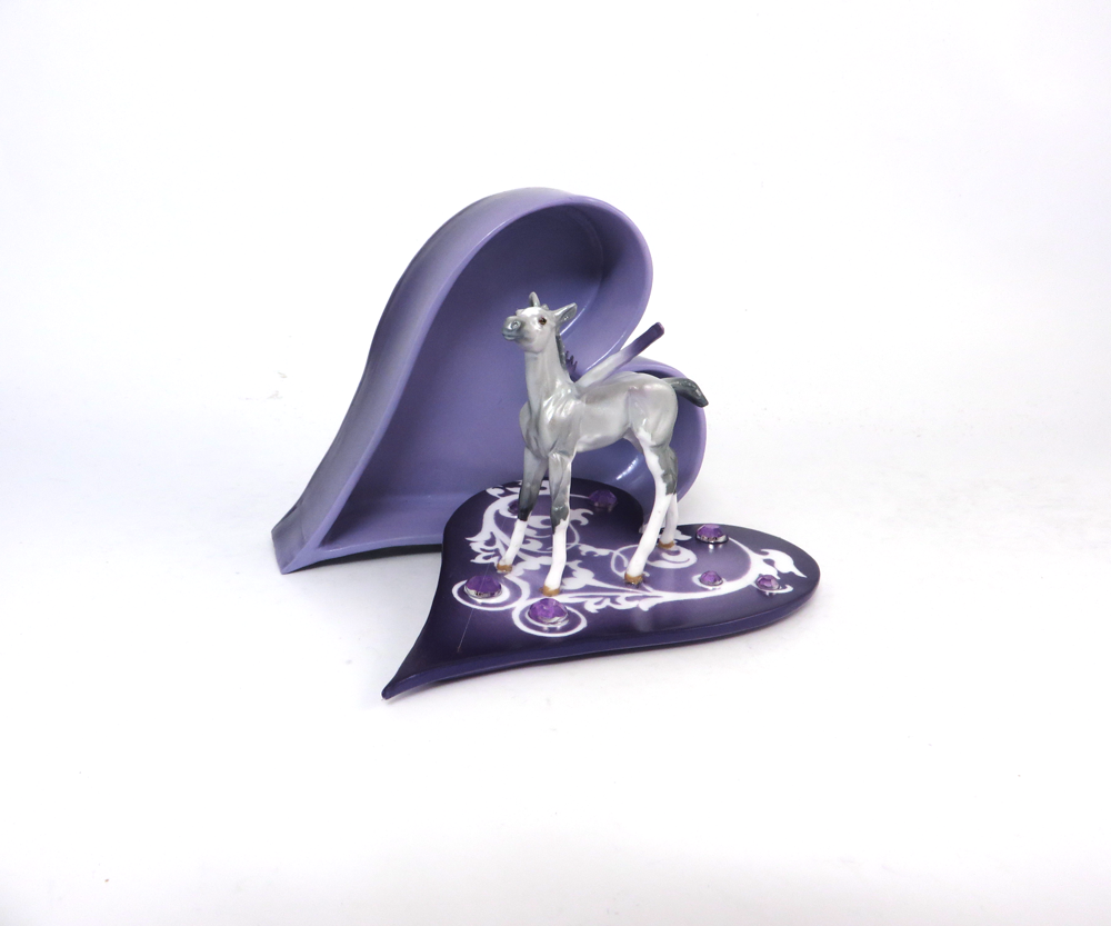 VIOLET- OOAK VALENTINES DECORATOR BOX WITH FOAL SB19