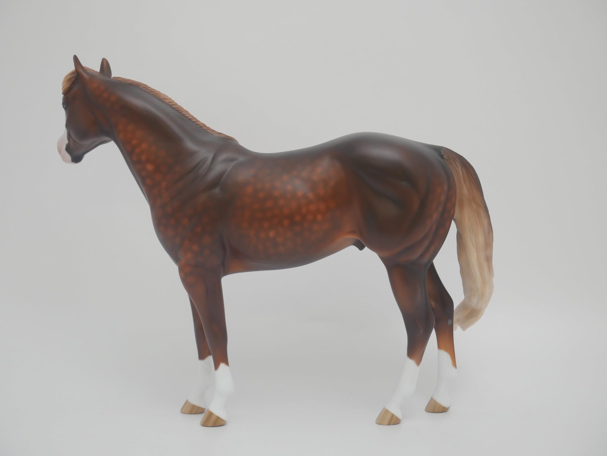 PYUNG WA-OOAK DAPPLE CHESTNUT ISH MODEL HORSE BY SHERYL LEISURE 3/18/20