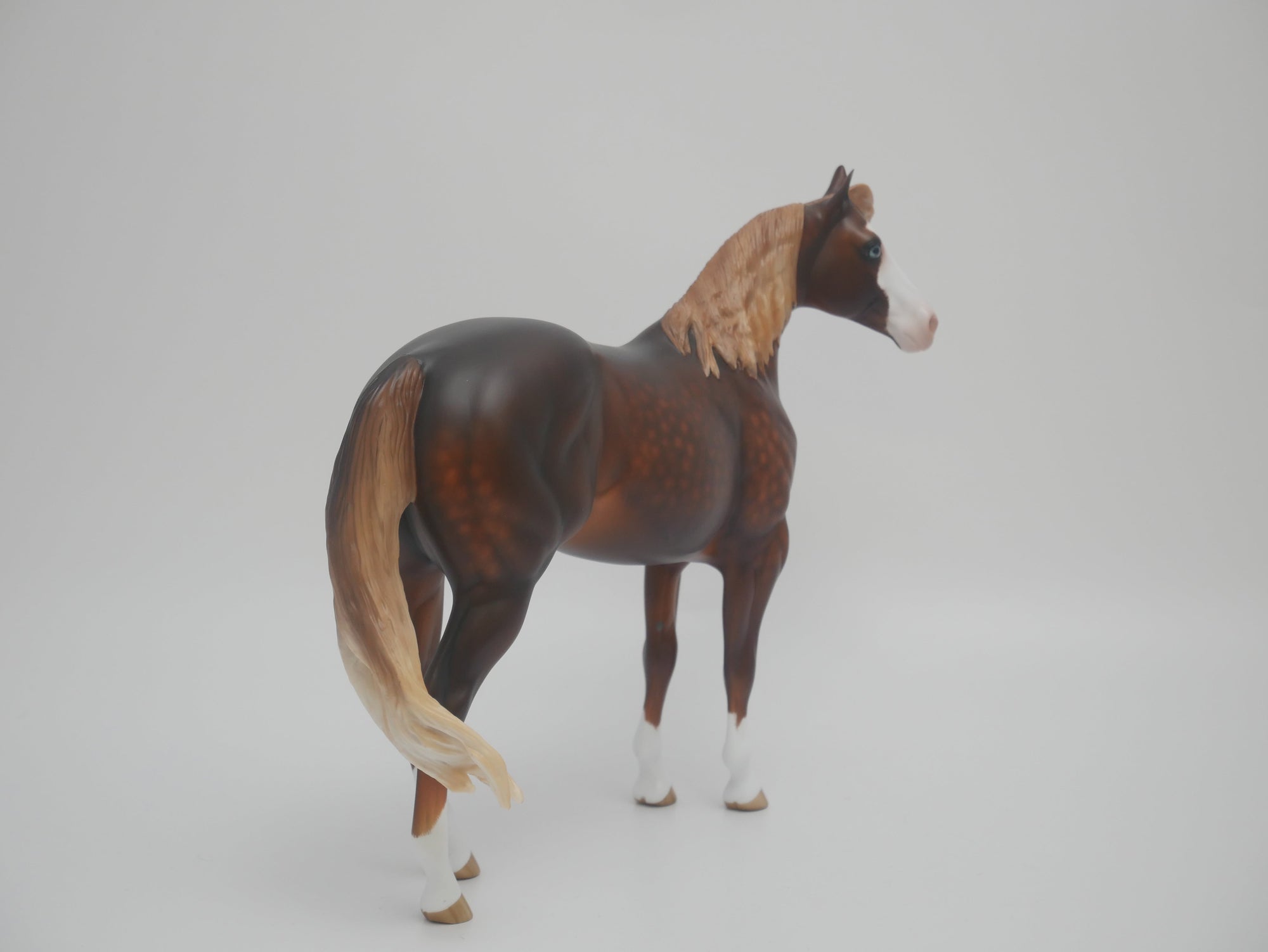 PYUNG WA-OOAK DAPPLE CHESTNUT ISH MODEL HORSE BY SHERYL LEISURE 3/18/20