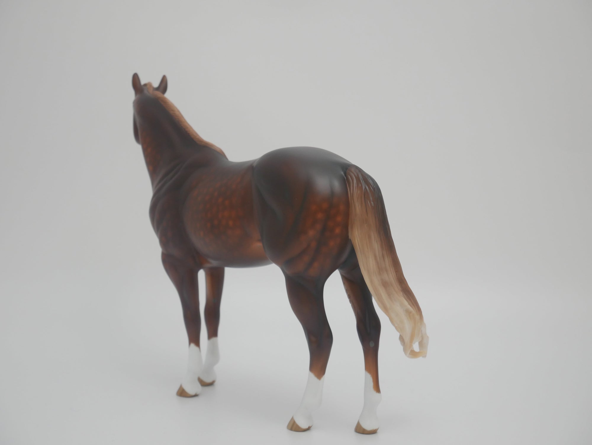 PYUNG WA-OOAK DAPPLE CHESTNUT ISH MODEL HORSE BY SHERYL LEISURE 3/18/20