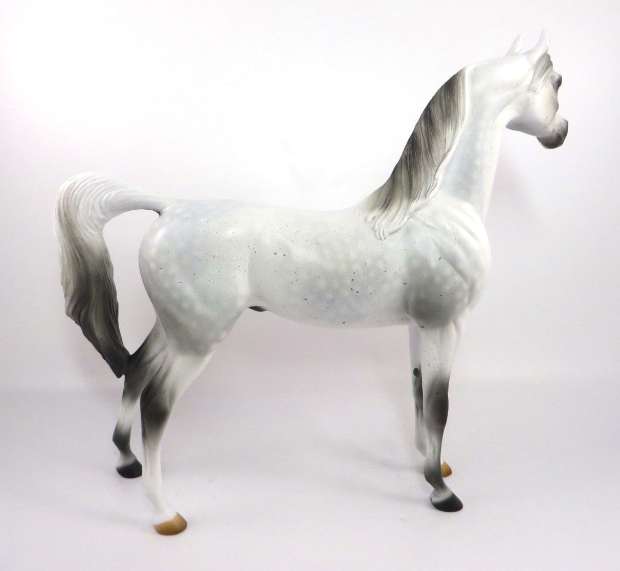 QUICK SILVER-OOAK DAPPLE GREY ARABIAN MODEL HORSE PJ 2020