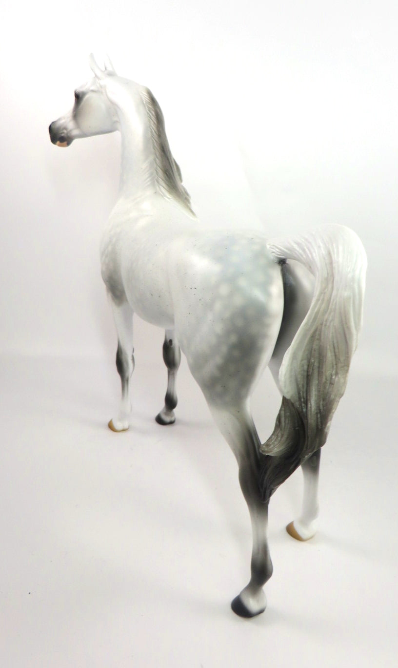 QUICK SILVER-OOAK DAPPLE GREY ARABIAN MODEL HORSE PJ 2020