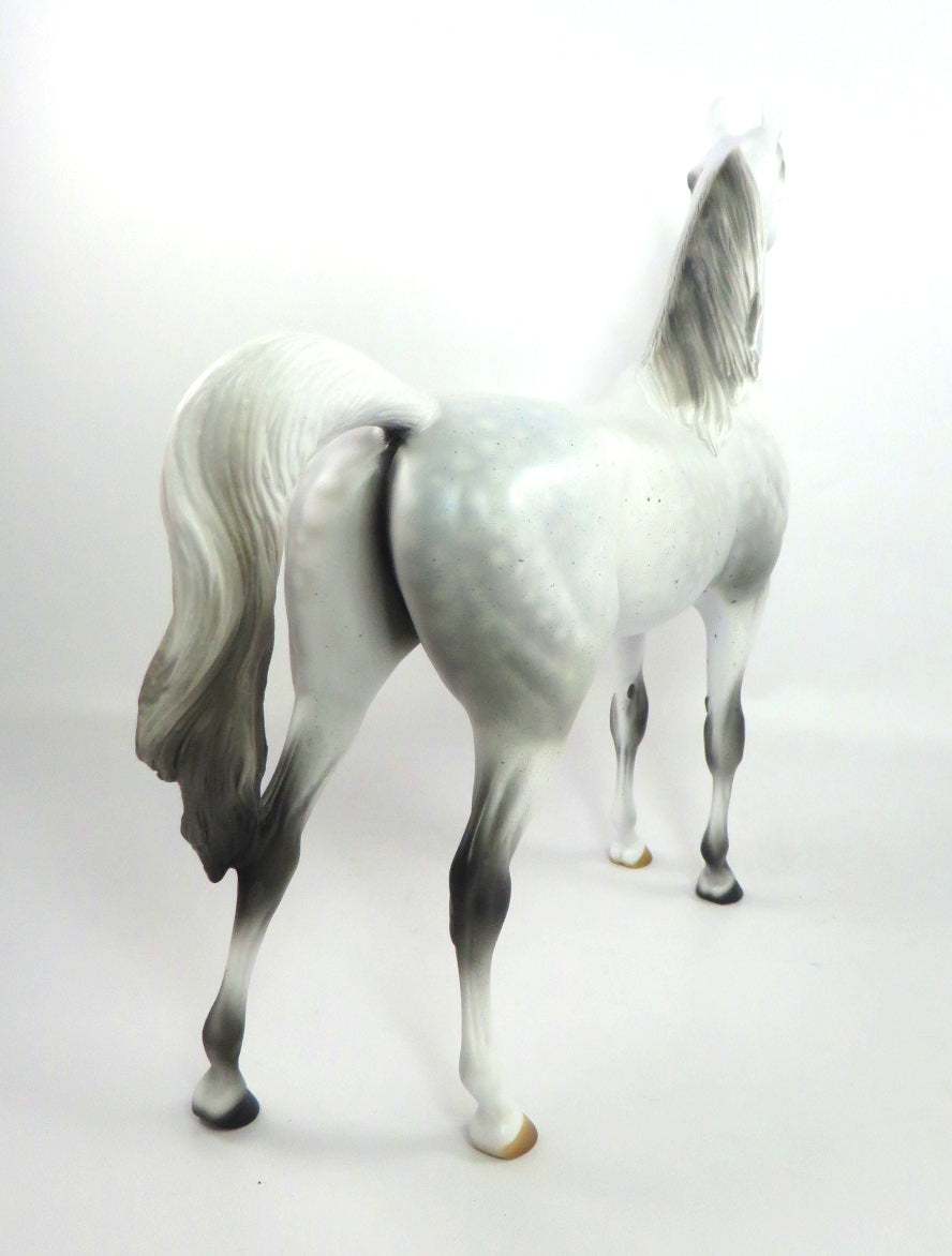 QUICK SILVER-OOAK DAPPLE GREY ARABIAN MODEL HORSE PJ 2020