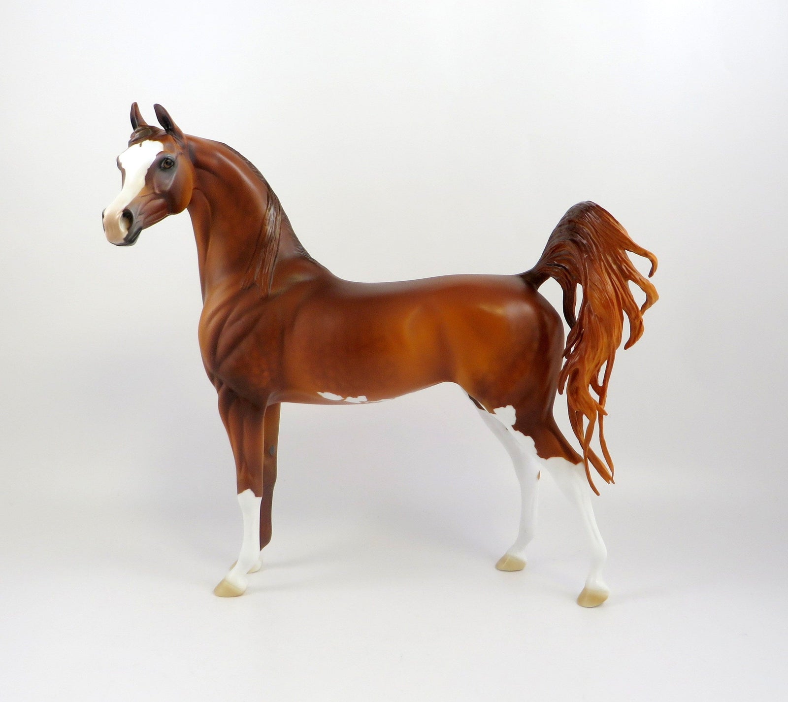 RADOMIR-OOAK CHESTNUT SPLASH ARABIAN MODEL HORSE EQ 19