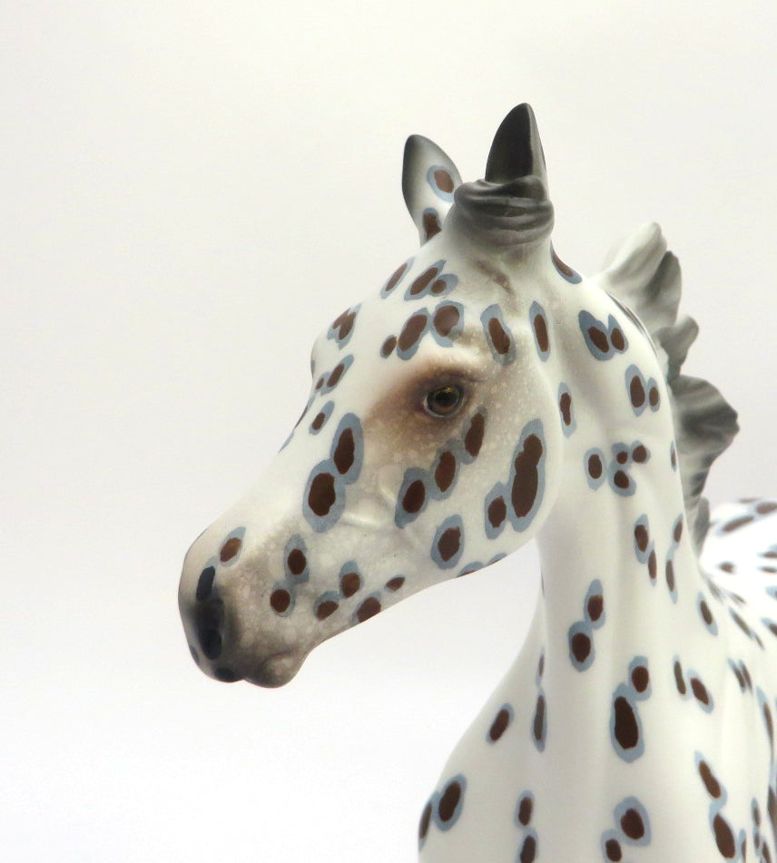 RAISIN PIE - LE-6 DARK BAY LEOPARD APPALOOSA YEARLING MODEL HORSE EA/MW 20