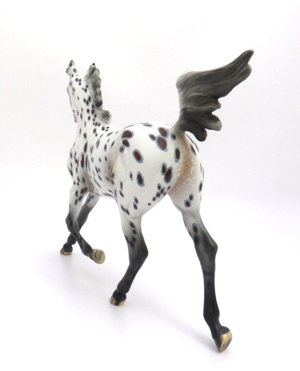 RAISIN PIE - LE-6 DARK BAY LEOPARD APPALOOSA YEARLING MODEL HORSE EA/MW 20