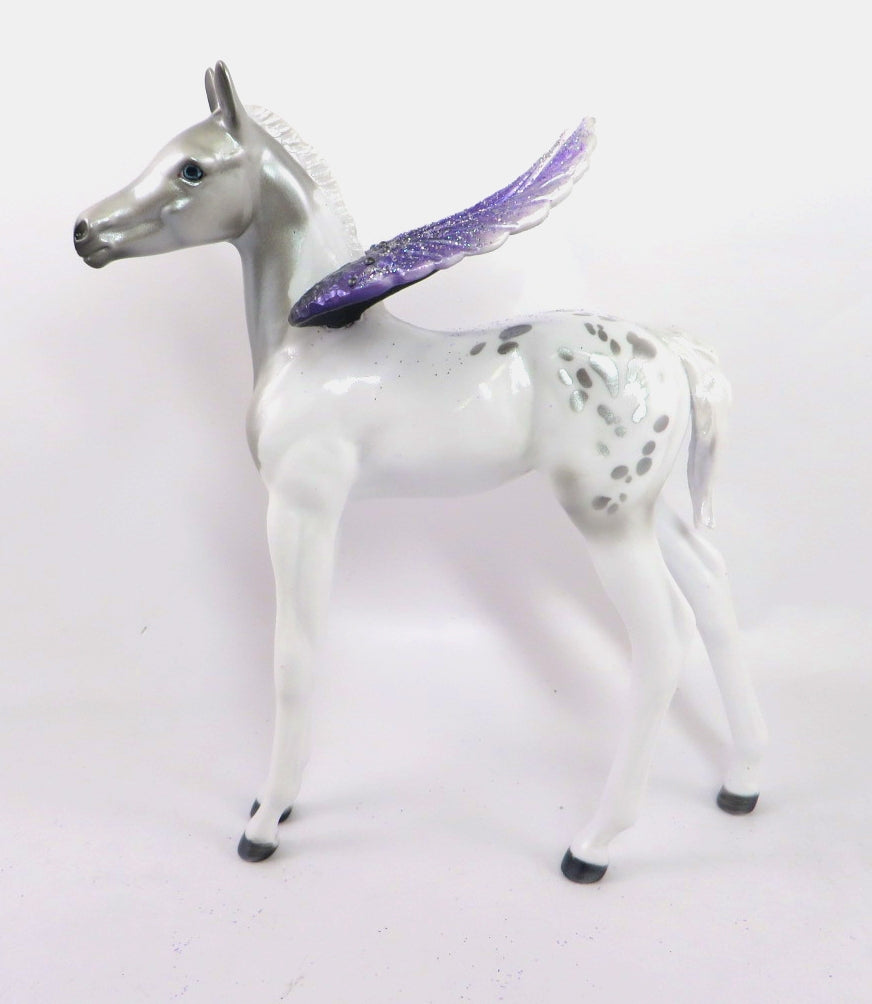 RAZIEL - OOAK SILVER PINTALOOSA CUSTOM ARABIAN FOAL MODEL HORSE 1/8/2020