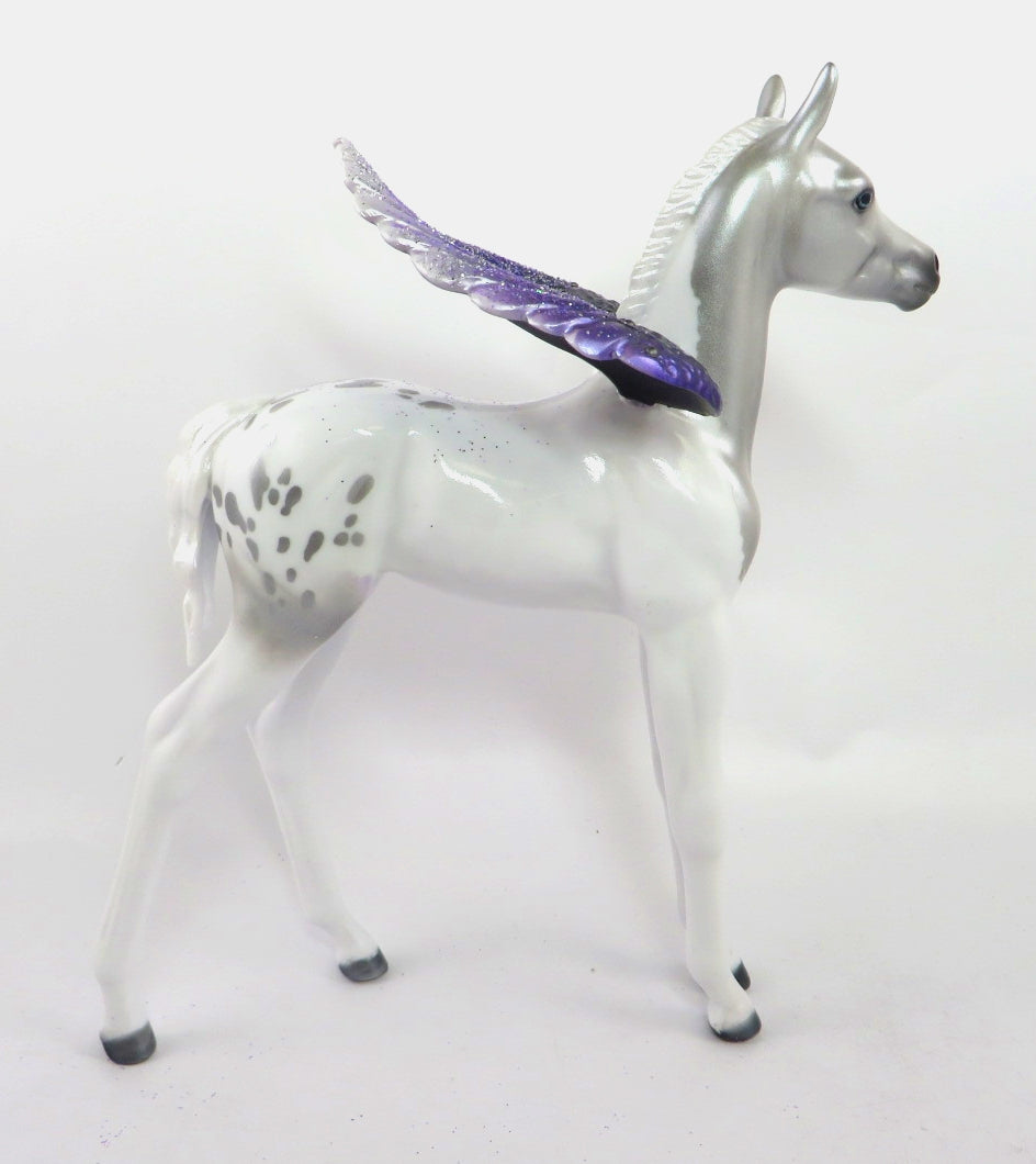 RAZIEL - OOAK SILVER PINTALOOSA CUSTOM ARABIAN FOAL MODEL HORSE 1/8/2020