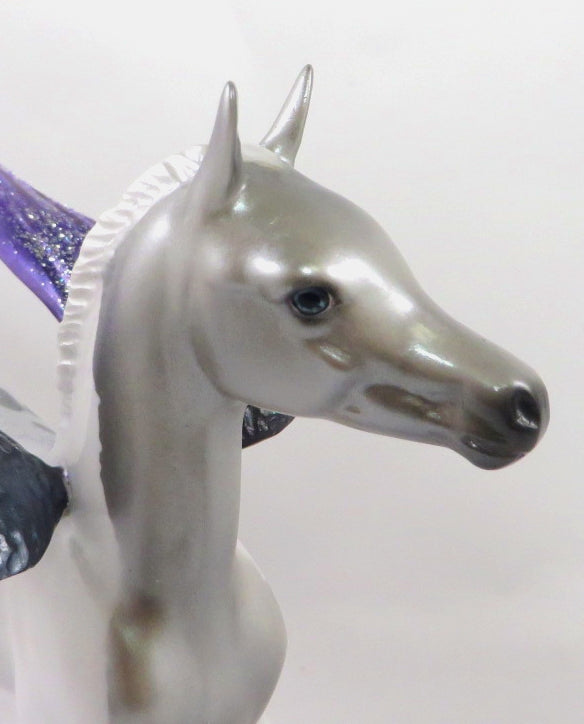 RAZIEL - OOAK SILVER PINTALOOSA CUSTOM ARABIAN FOAL MODEL HORSE 1/8/2020