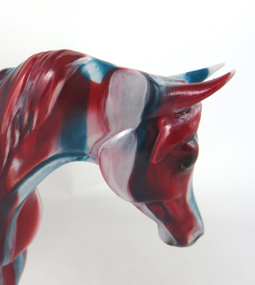 RAZZ BERRY RIBBON CANDY - OOAK RIBBON CANDY ARABIAN MARE PEBBLES BY MISSY FOX WHS19