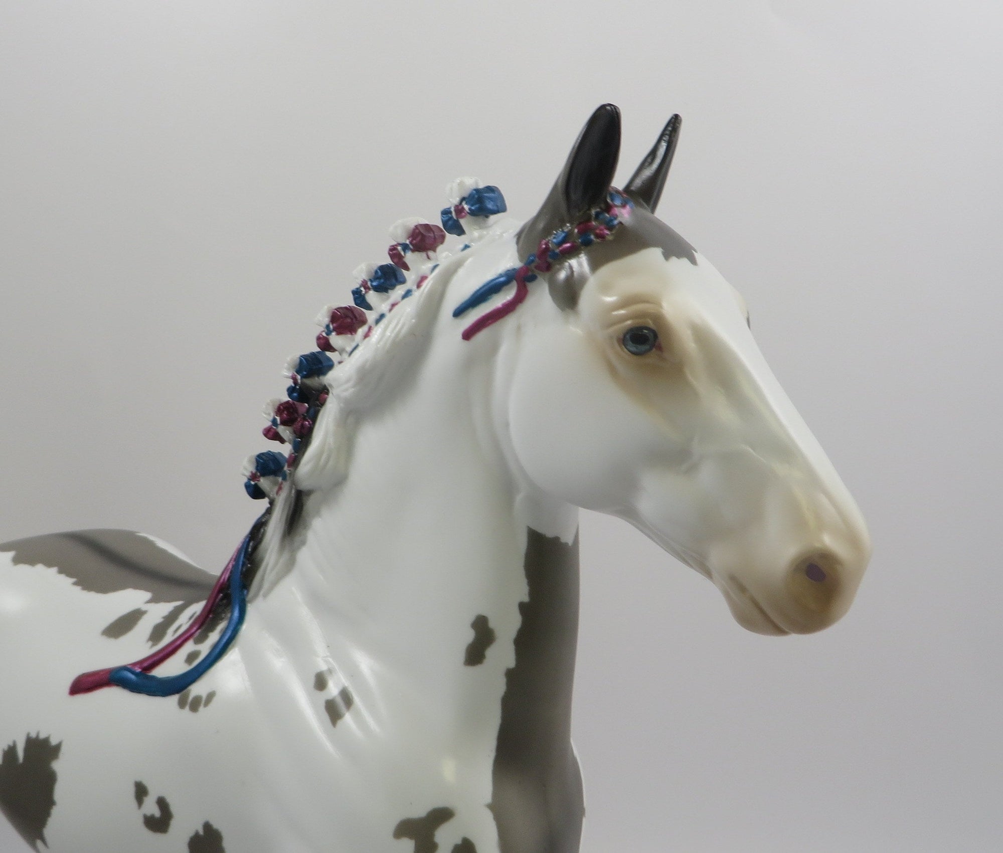 REGAL BEAGLE -- OOAK GRULLA PINTO TROTTING DRAFTER BY AUDREY DIXON EQ19