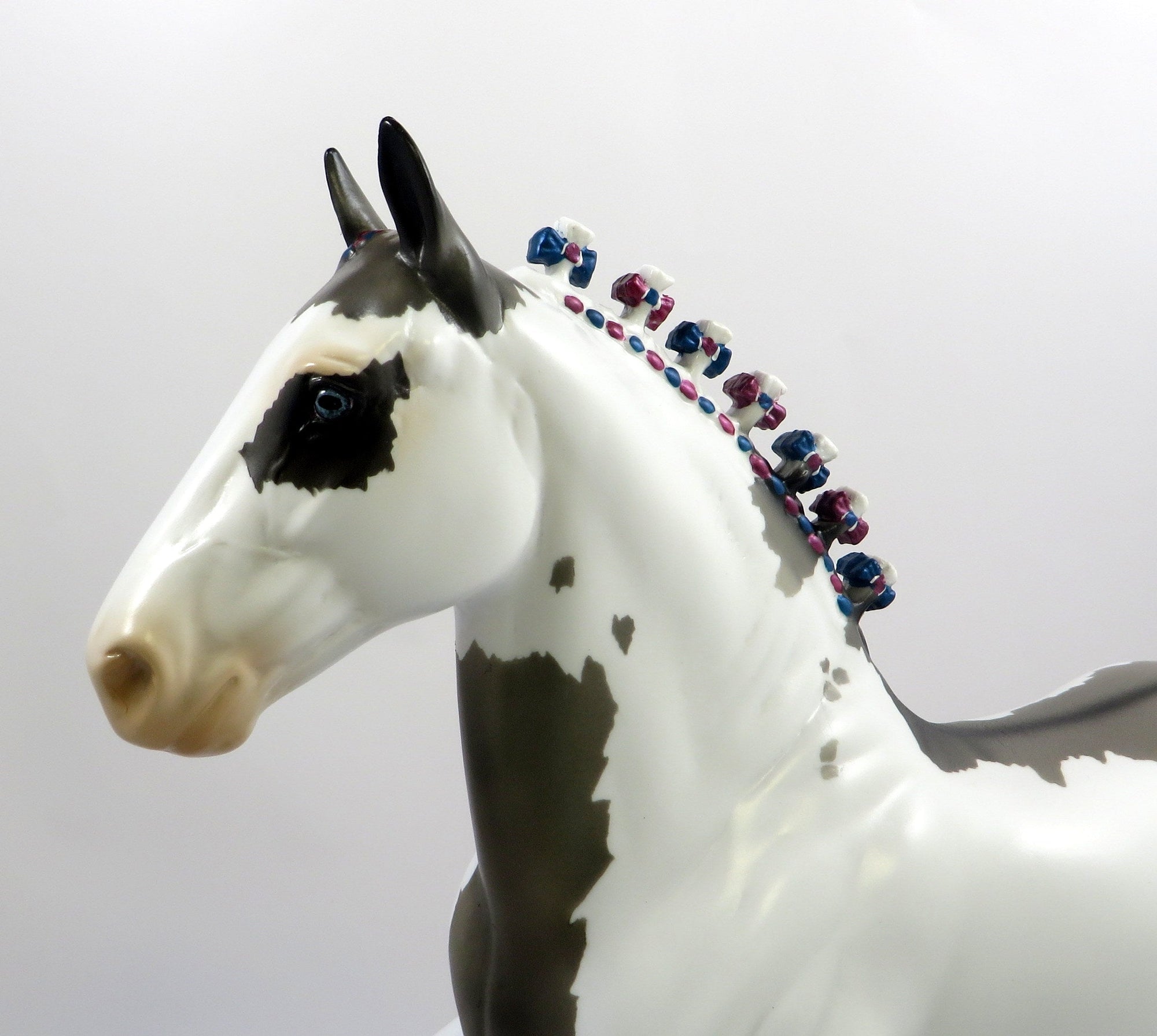 REGAL BEAGLE -- OOAK GRULLA PINTO TROTTING DRAFTER BY AUDREY DIXON EQ19