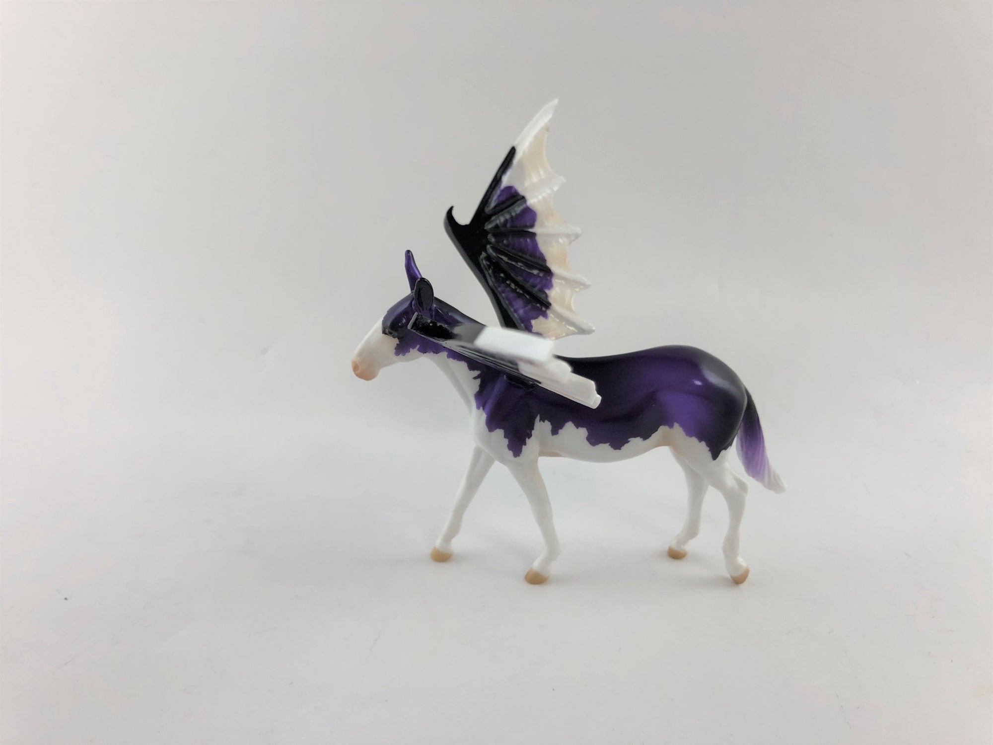 REAPER-OOAK PURPLE SPLASH MULE BAT CHIP DECORATOR BY AUDREY DIXON MM19