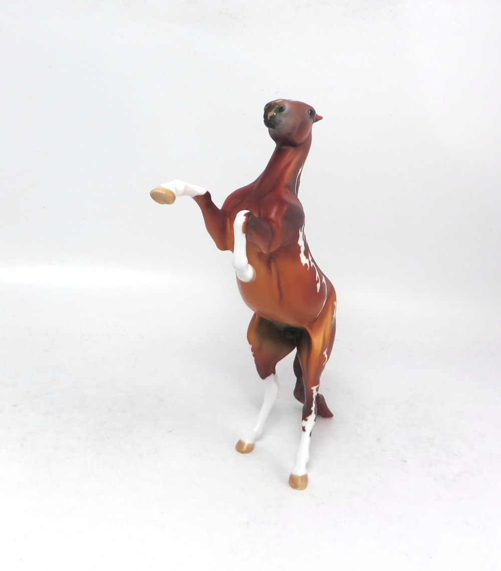 BIZZY BONE-- OOAK CHESTNUT REARING PEBBLE BY DAWN QUICK EA19