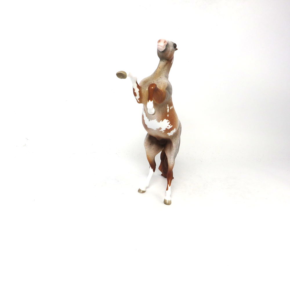 WHATEVER IT TAKES - OOAK - CHESTNUT ROAN PINTO REARING PEBBLE BY AMANDA HOSTELER SB19