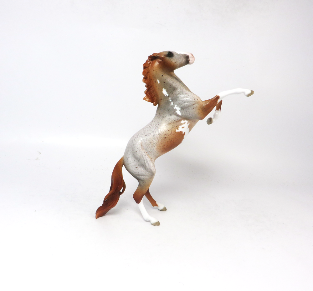 WHATEVER IT TAKES - OOAK - CHESTNUT ROAN PINTO REARING PEBBLE BY AMANDA HOSTELER SB19